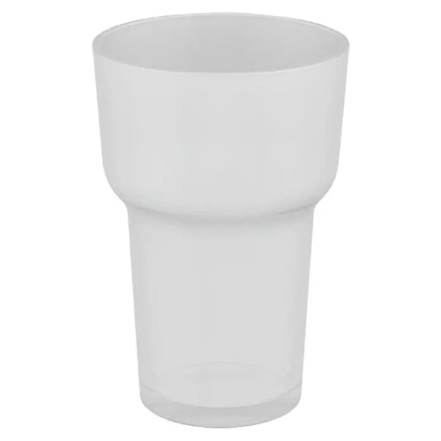 Lenz Ersatz-Zahnputzglas 'Flame' rund weiß
