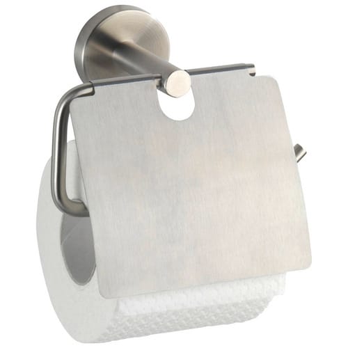Wenko Toilettenpapierhalter 'Bosio matt' Edelstahl rostfrei, mit Deckel