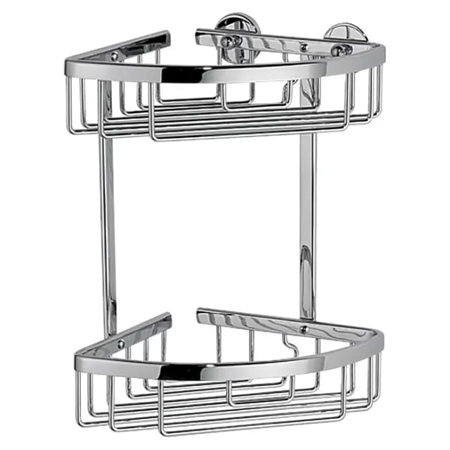 tesa Eck-Duschablage 'Aluxx' Aluminium mit Klebelösung 26 cm x 16,3 cm x 17 cm