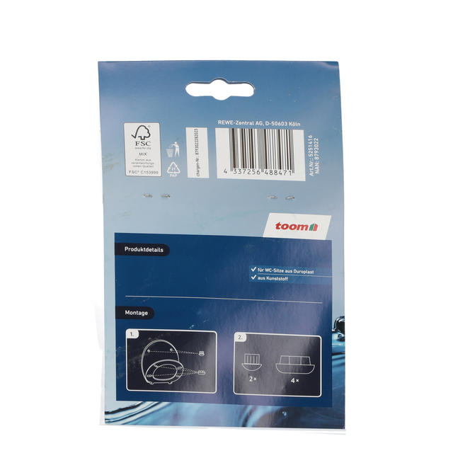 Puffer-Set für WC-Sitze grau Duroplast