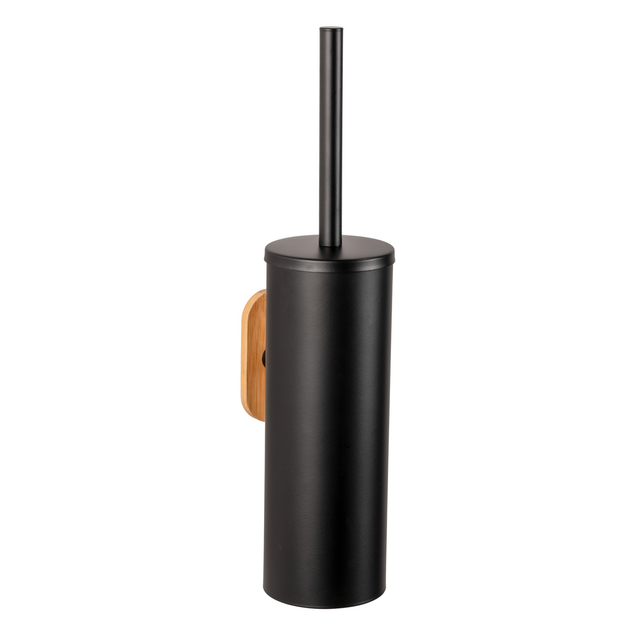 Wenko WC-Garnitur 'Turbo-Loc Orea Bamboo' schwarz/bambus, inklusive Halterung