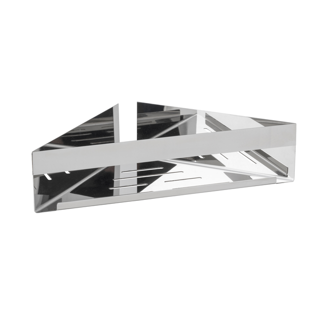 Wenko Eckablage 'Turbo-Loc' silber glänzend 36 x 8 x 17 cm