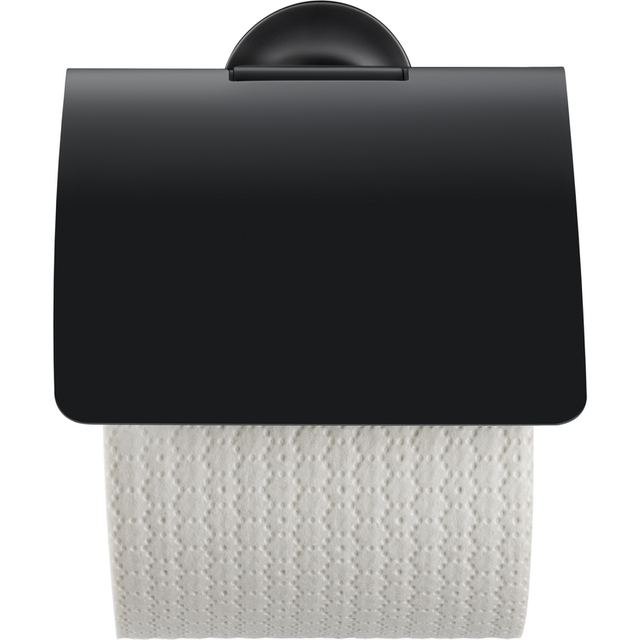 Duravit WC-Rollenhalter 'Starck T' mit Deckel 12,5 x 13,1 x 8,3 cm schwarz matt