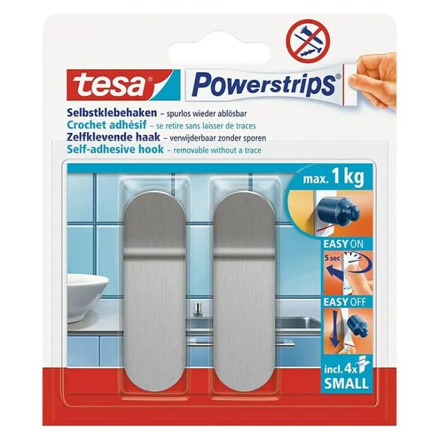 tesa Haken 'Powerstrips Small' Metall selbstklebend