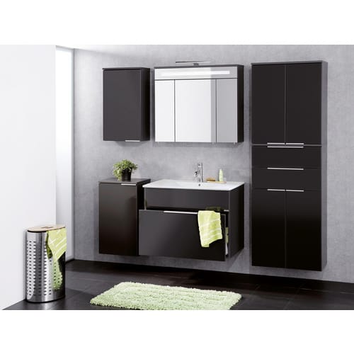 Fackelmann LED-Spiegelschrank 'Kara' anthrazit matt 79,5 x 70 x 22,5cm