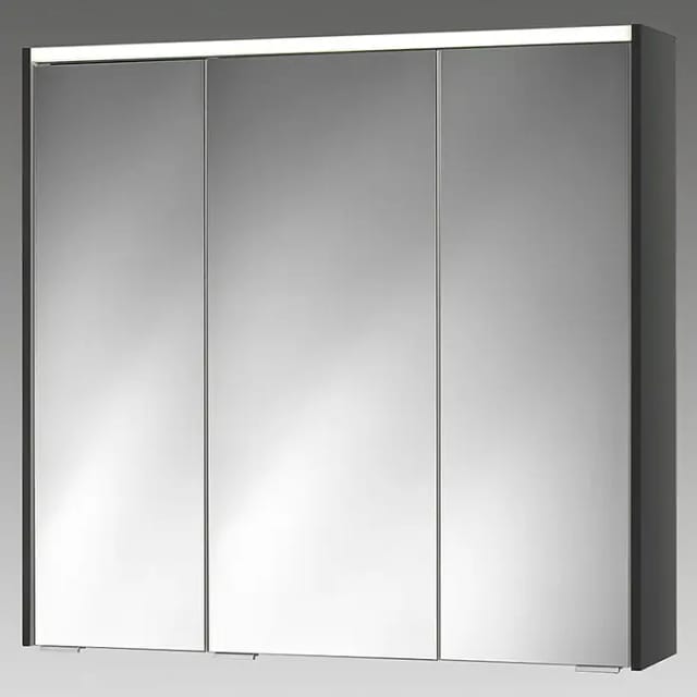 Sieper LED-Spiegelschrank 'KHX' anthrazit Hochglanz 80,4 x 74 x 14,2 cm
