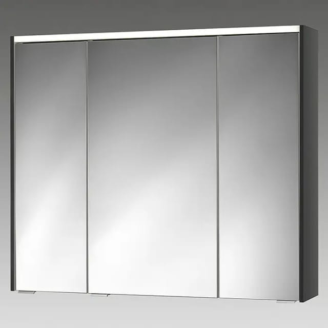 Sieper LED-Spiegelschrank 'KHX' anthrazit Hochglanz 90,4 x 74 x 14,2 cm