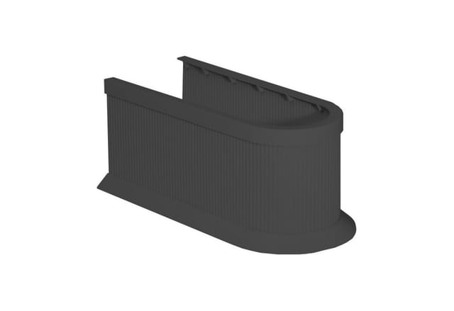 Fackelmann Siphonabdeckung schwarz 13,2 x 11 x 26,8 cm, zuschneidbar
