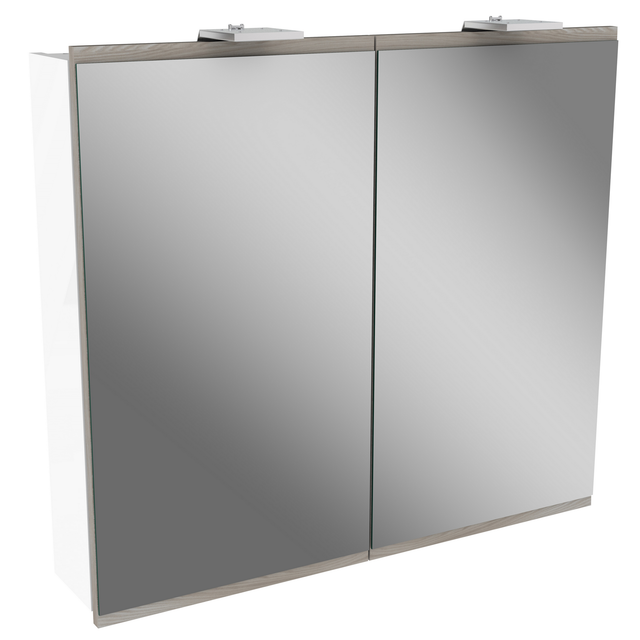 Fackelmann LED-Spiegelschrank 'Lima' weiß 80 x 71,2 x 15,3 cm
