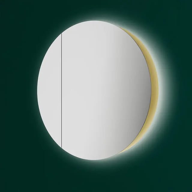 DSK LED-Spiegelschrank 'Picasso' goldfarben Ø 60 x 8,9 cm