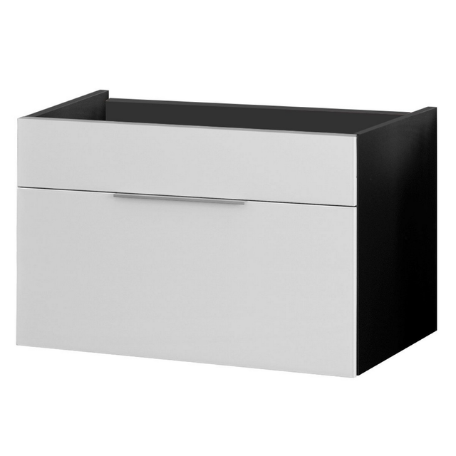 Fackelmann Waschbeckenunterschrank 'Kara' anthrazit, weiß lackiert 79,5 x 59 x 49 cm