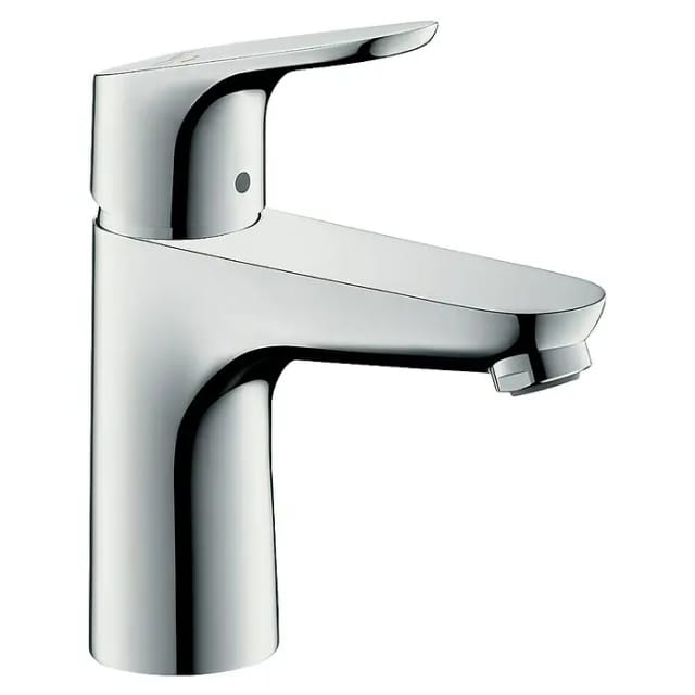Hansgrohe Einhebel-Waschtischmischer 'Focus 100' chromfarben mit Zugstangen-Ablaufgarnitur