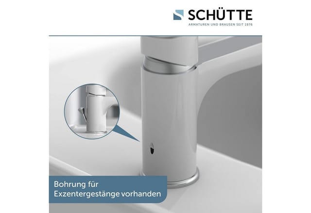 Schütte Waschtischarmatur 'Alaska', chrom/weiß