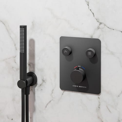 Chris Bergen Duschthermostat 'Aquatronic' Unterputz schwarz matt 2 Ausgänge