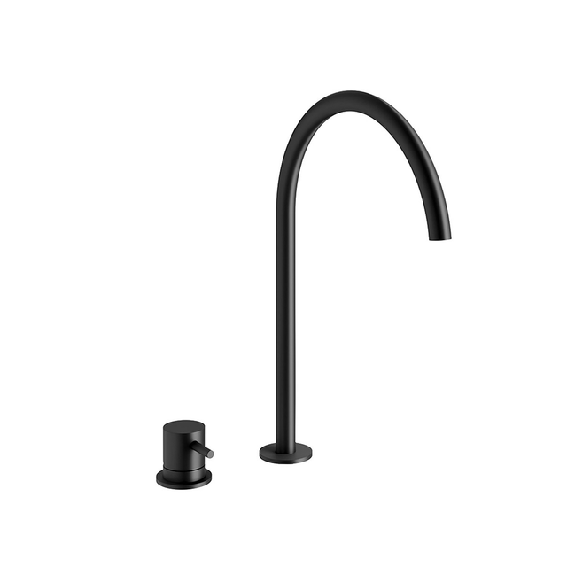Chris Bergen 2-Loch-Waschtischarmatur 'Caja', schwarz matt 36,9 cm