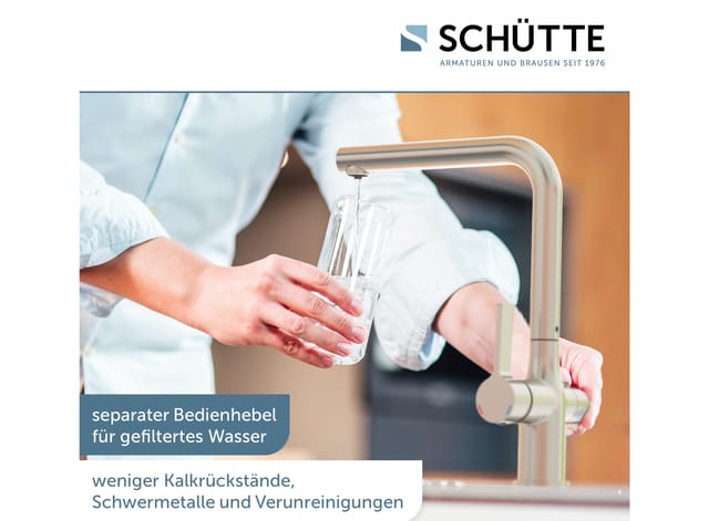 Schütte Spültischarmatur 'Aquastar Pro' Edelstahloptik mit Filtersystem