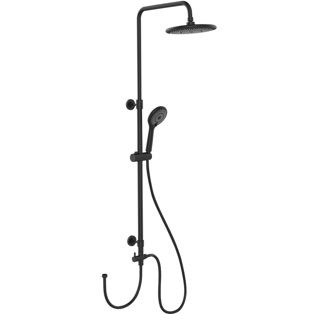 Wenko Duschsystem 'Watersaving' schwarz matt 75 - 120 cm