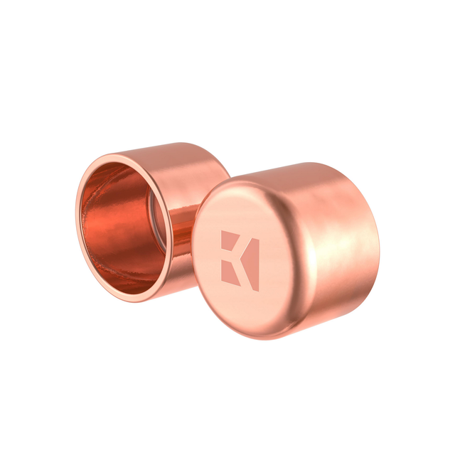 Kirchhoff Kupfer-Endkappen 2 Stück Ø 22 mm