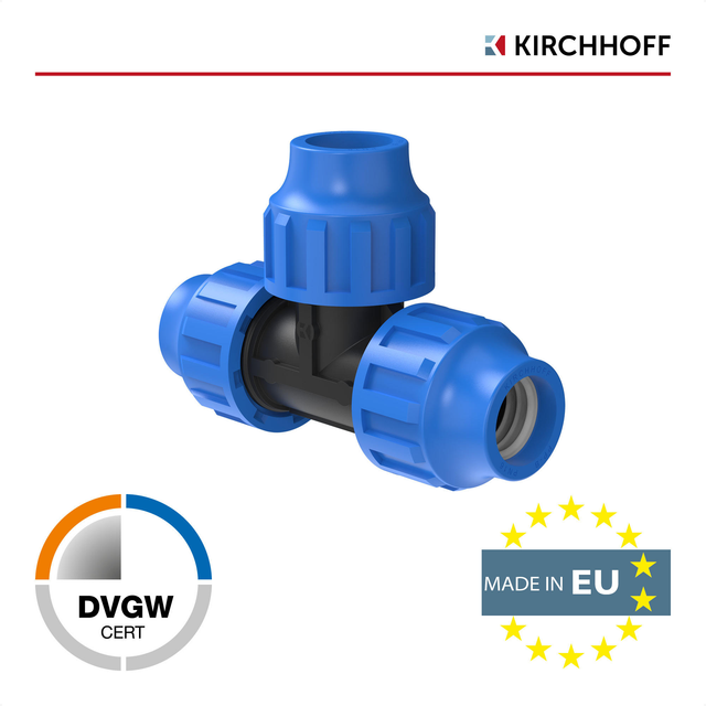 Kirchhoff T-Stück Kunststoff HDPE Ø 25 x 25 x 25 mm