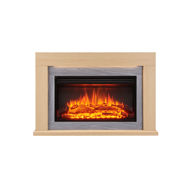 CrownFlame Elektrokamin 'Xerxes' hellbraun 2 kW
