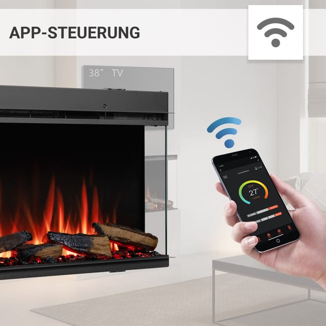 Richen Elektrokamin 'Athena 52' schwarz 1,5 kW