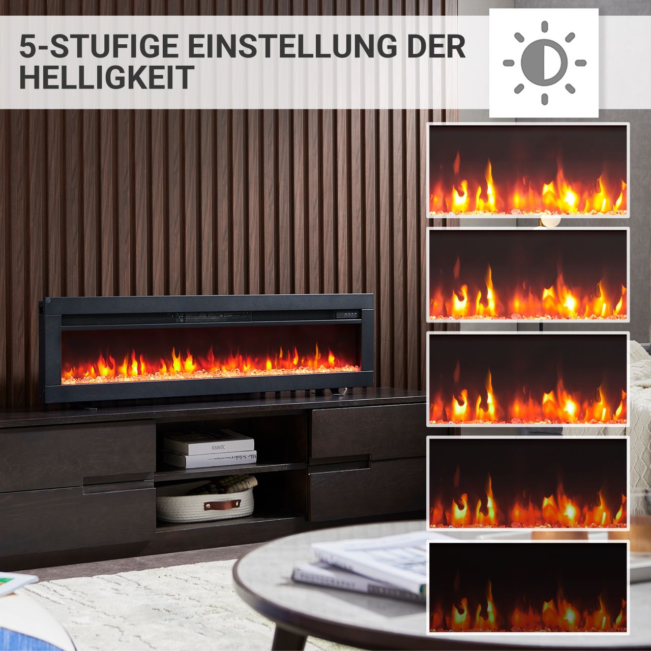 Balderia Elektrokamin 'Agnes 50' schwarz 1,8 kW Bild 3