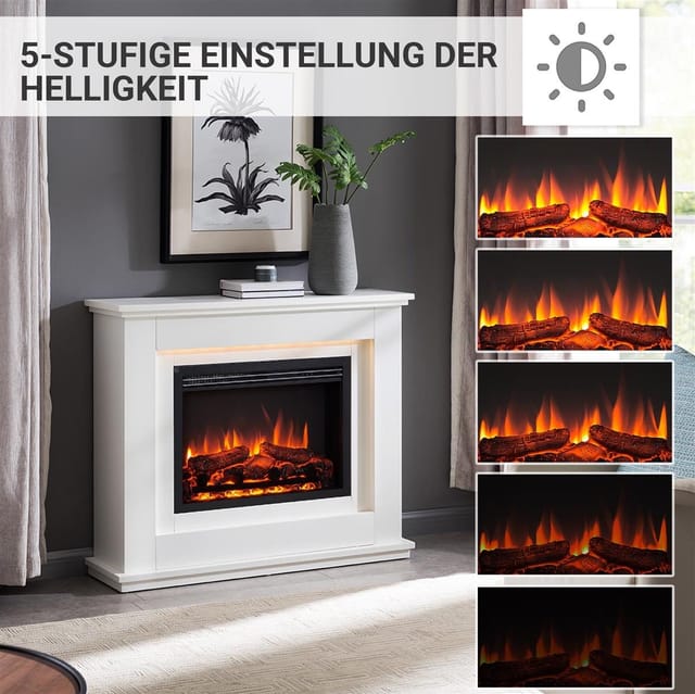 Richen Elektrokamin 'Baldur' weiß 2 kW