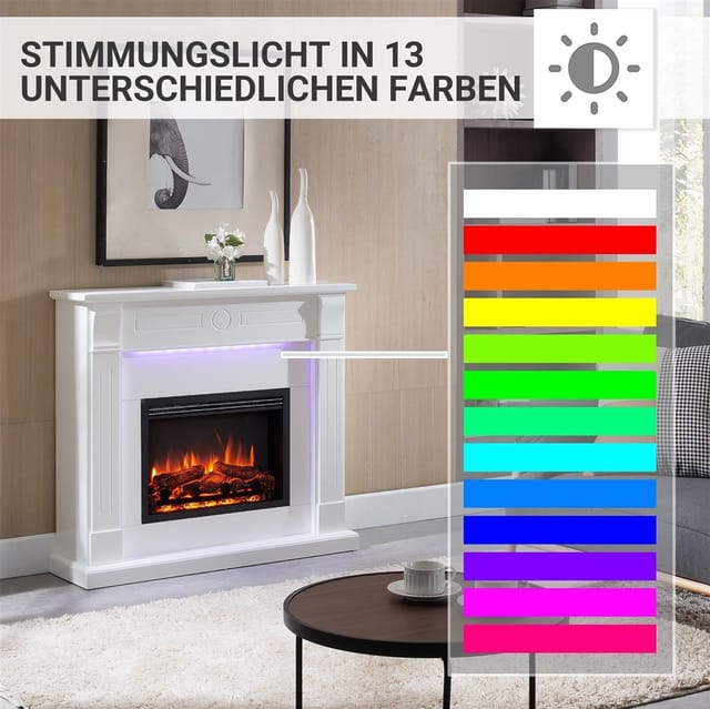 Richen Elektrokamin 'Hikaru' weiß 2 kW