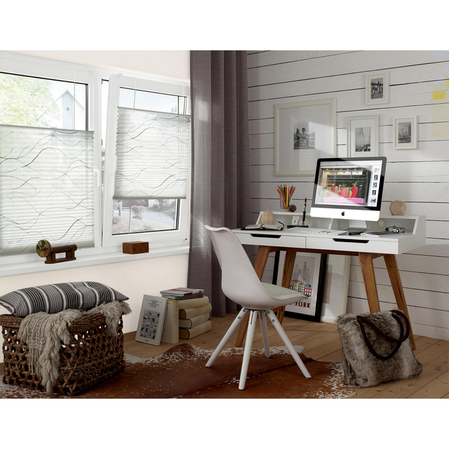Gardinia EasyFix Plissee 'Katy' weiß 80 x 130 cm