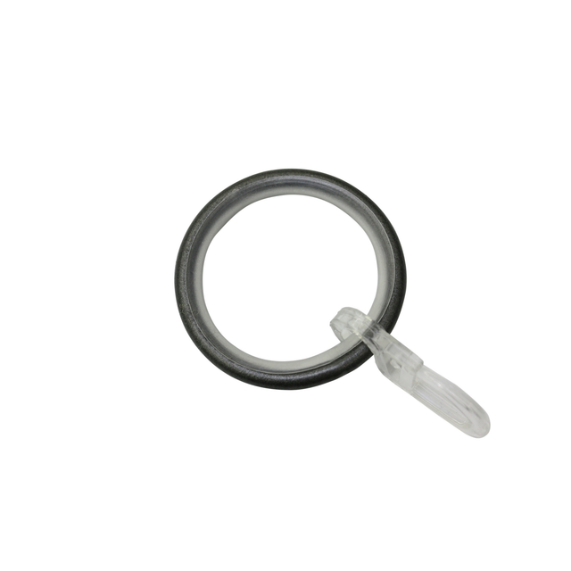 Gardinia Ringe für Gardinenstange 'Sol' 10er-Pack, schwarz/nickel
