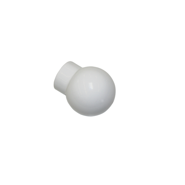 Gardinia Endknopf für Gardinenstange 'Sol' kugelförmig Ø 16 mm weiß, 2er-Pack