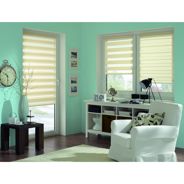 Doppelrollo 'EasyFix' creme 75 x 150 cm