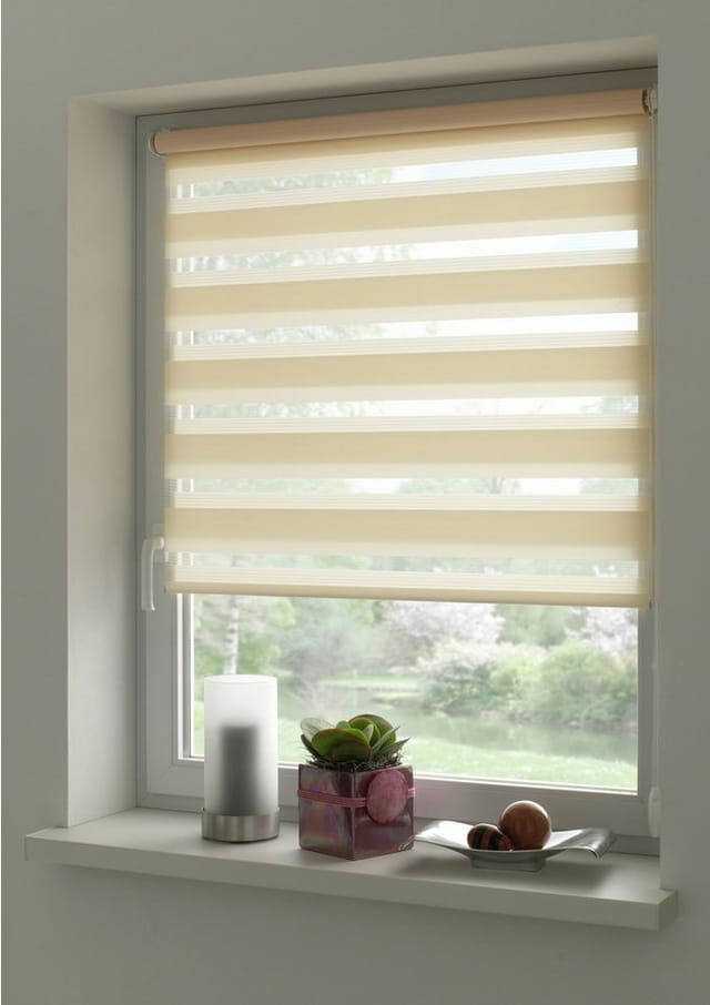 Doppelrollo 'EasyFix' creme 45 x 150 cm