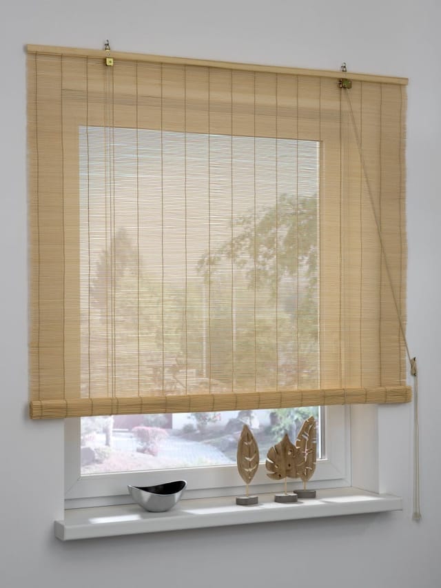 Gardinia Bambus-Rollo naturfarben 100 x 160 cm
