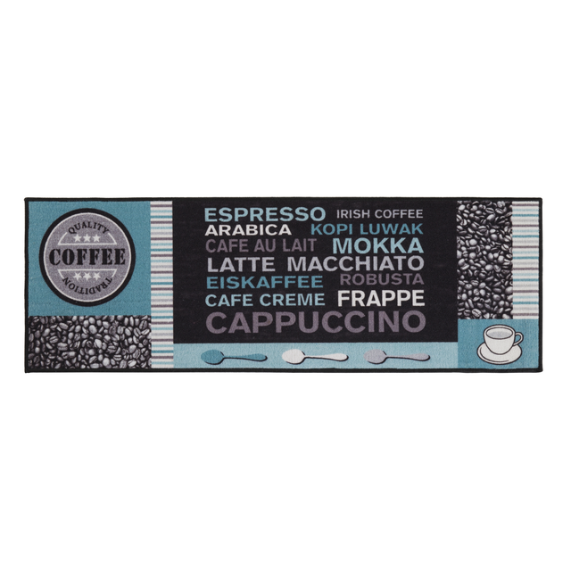 andiamo Fußmatte Café 50 x 150 cm grau-türkis