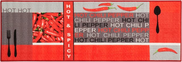 andiamo Fußmatte 'Hot & Spicy' 50 x 150 cm rot