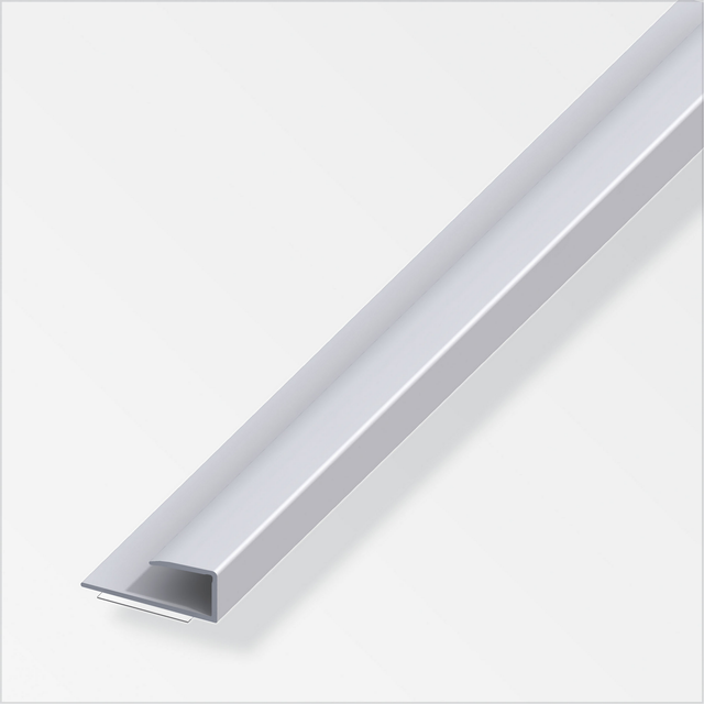 alfer Einfassprofil 'clipstech®' Aluminium silber 15 x 7 x 2000 mm