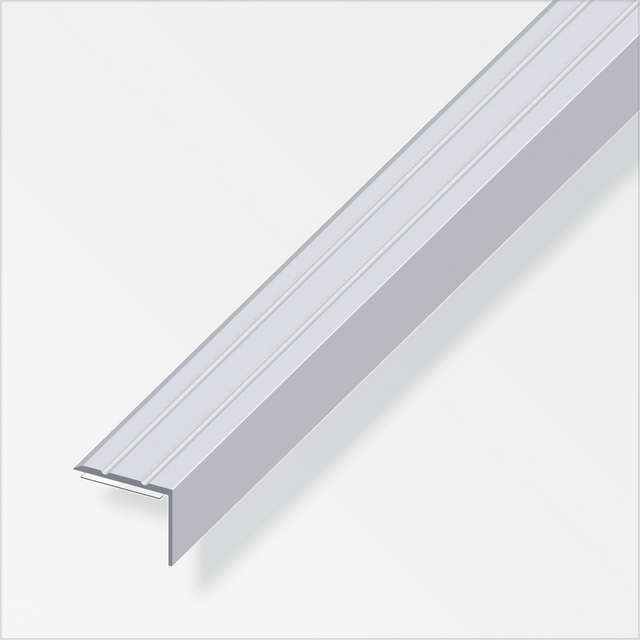 alfer Abschlussprofil 'clipstech®' Aluminium silber 1000 x 18 mm