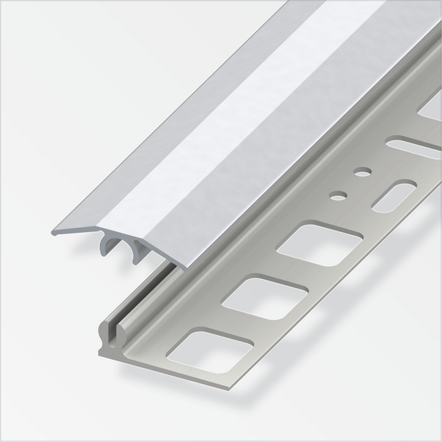 alfer Übergangsprofil 'clipstech®-mini' Aluminium silber 1000 x 25 mm