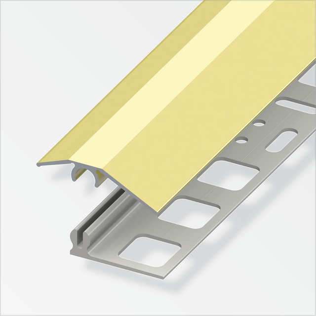 alfer Übergangsprofil 'clipstech®-mini' Aluminium messingfarben 1000 x 31 mm