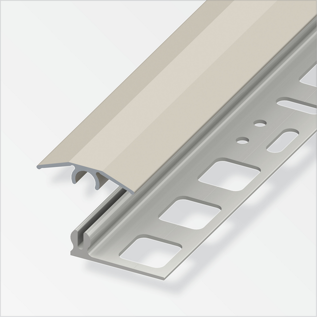 alfer Übergangsprofil 'clipstech®-mini' Aluminium titanfarben 1000 x 25 mm