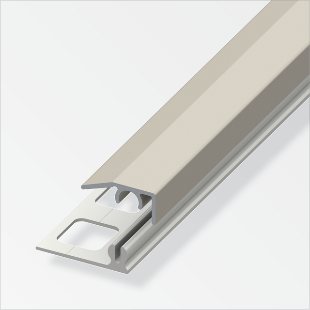 alfer Abschlussprofil 'clipstech®-mini' Aluminium titanfarben 1000 x 19,5 mm