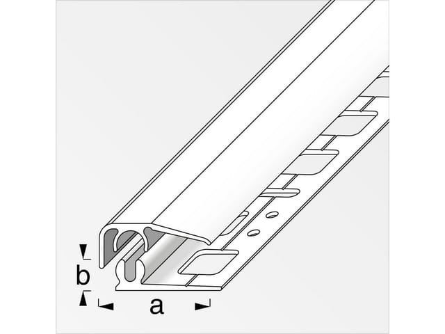 alfer Abschlussprofil 'clipstech®-mini' Aluminium schwarz 1000 x 19,5 mm