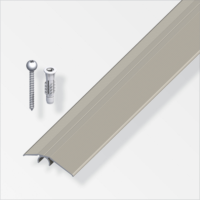 alfer Ausgleichsprofil 'clipstech®-vario' Aluminium titanfarben 900 x 40 mm