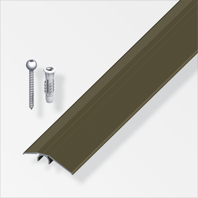 alfer Ausgleichsprofil 'clipstech®-vario' Aluminium bronzefarben 900 x 40 mm