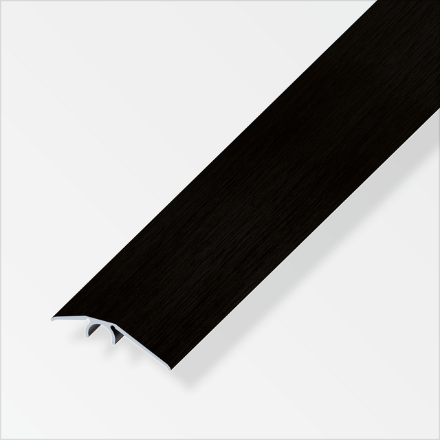 alfer Ausgleichsprofil 'clipstech®' Aluminium schwarz 1000 x 40 mm