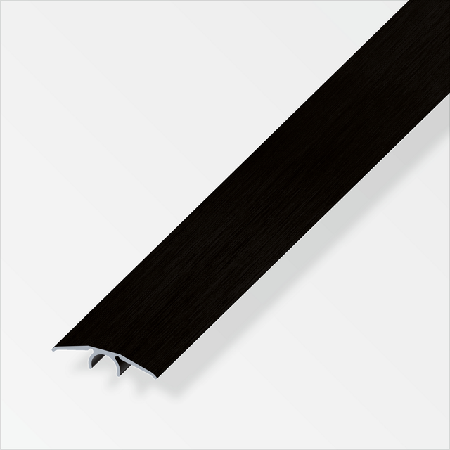 alfer Übergangsprofil 'clipstech®' Aluminium schwarz 1000 x 33 mm