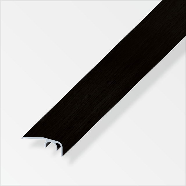 alfer Abschlussprofil 'clipstech®' Aluminium schwarz 1000 x 12,5 mm