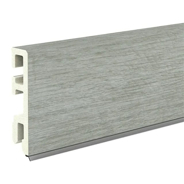 Doellken Hartschaumleiste 'Cubica 60 sk' eichefarben grau 250 x 6 x 1,4 cm