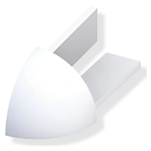 alfer PVC-Außenecke für Fliesenarbeiten weiß, 4er-Set